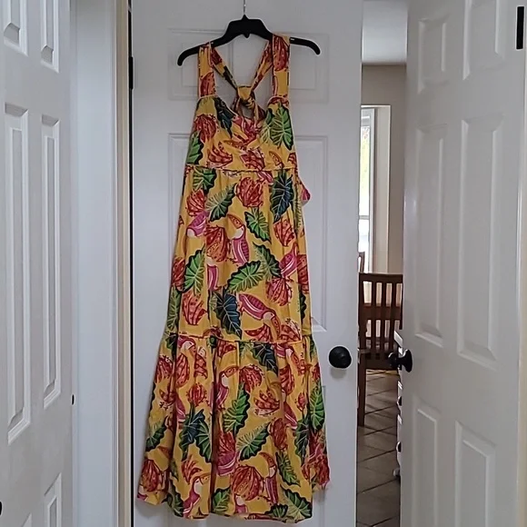 FARM RIO Beaks & Bananas Cotton Maxi Dress - Picture 3 of 12